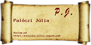 Palóczi Júlia névjegykártya