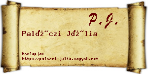 Palóczi Júlia névjegykártya